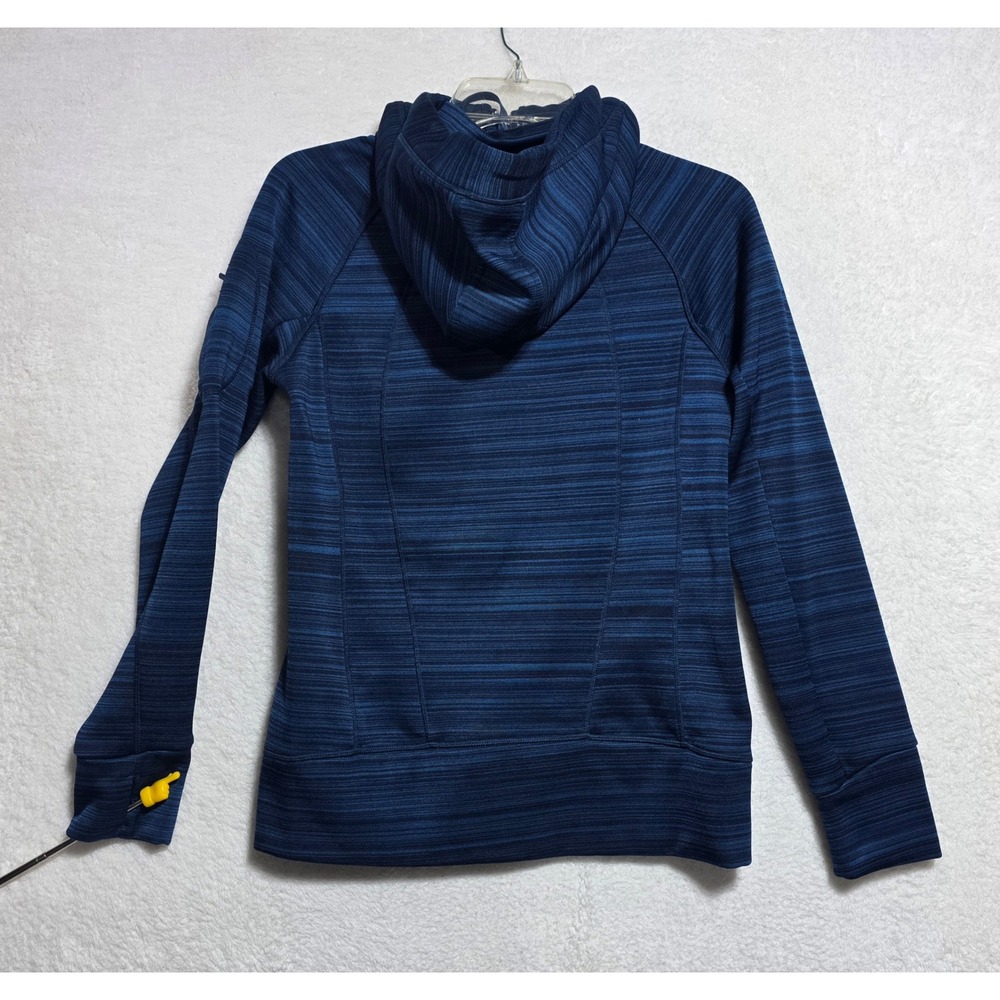 90 Degree by Reflex Women's Blue Space Dye Full Zip Hoodie Fleece Lined Medium - Picture 2 of 11